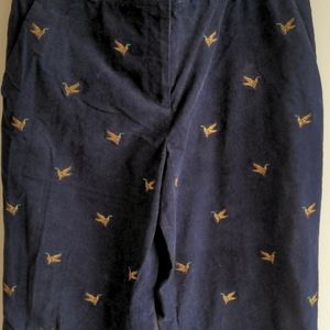 Brooks Brothers Embroidered corduroy pants.